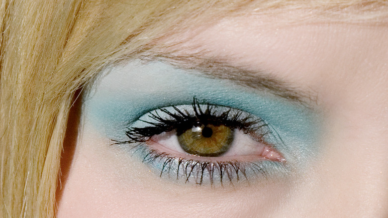 Light blue eyeshadow