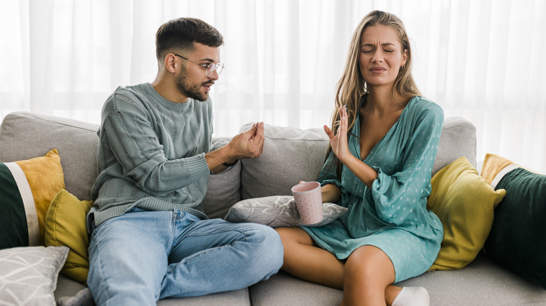 woman not listening