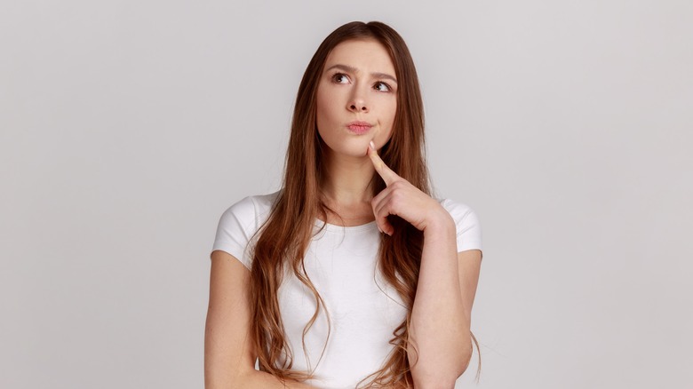 woman in deep thought