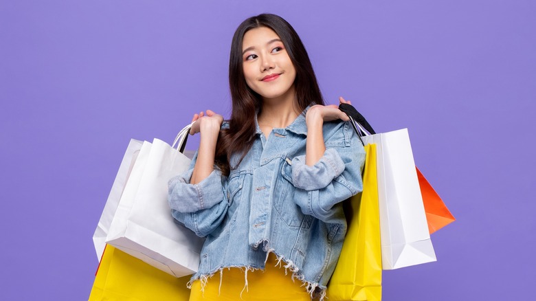 woman with shopping bags