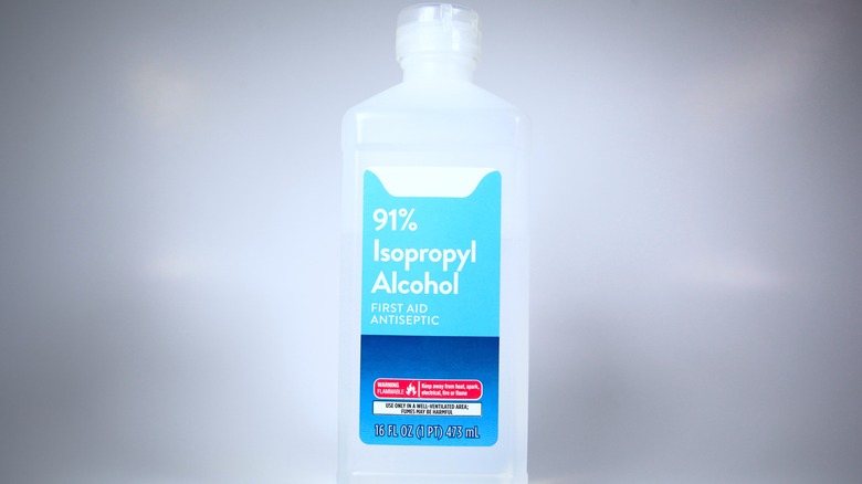 Bottle of rubbing alcohol