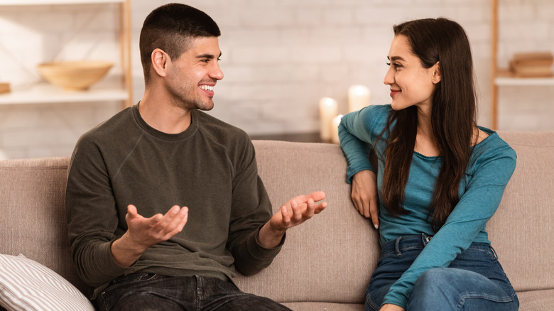 couple talking to each other 