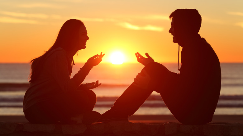 couple watching sunset