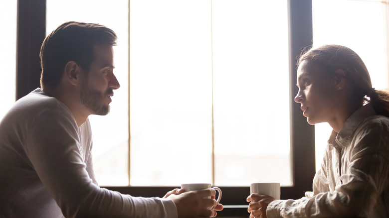 couple looking at each other 