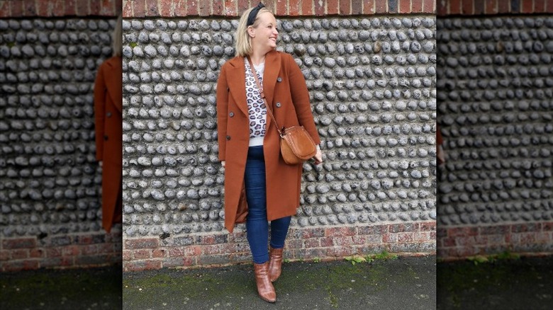 Brown coat and boots