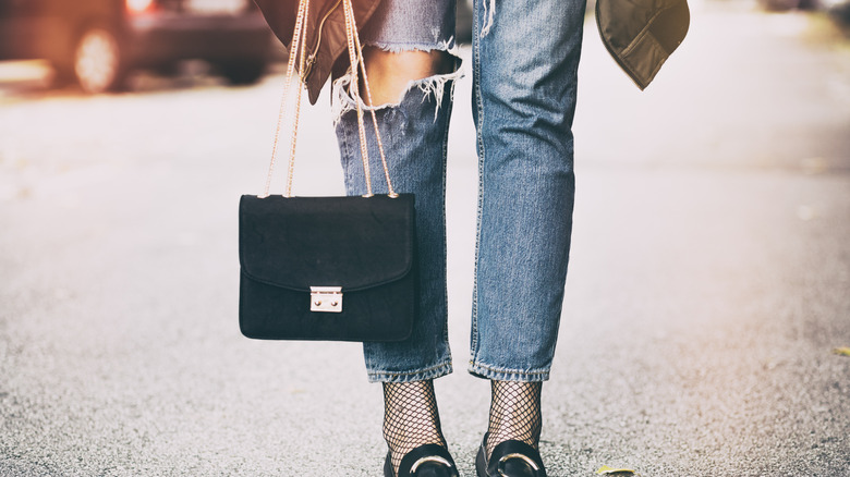 Distressed jeans