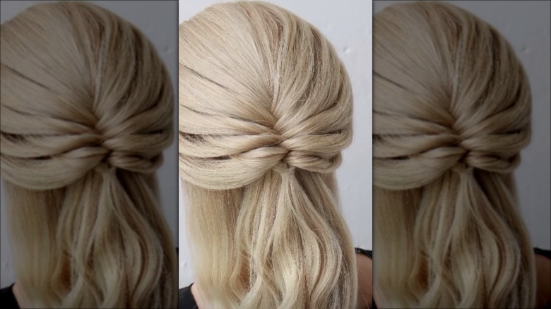 Half up fishtail braid