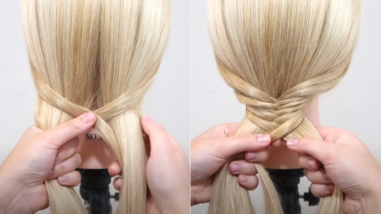 Fishtail braiding demonstration