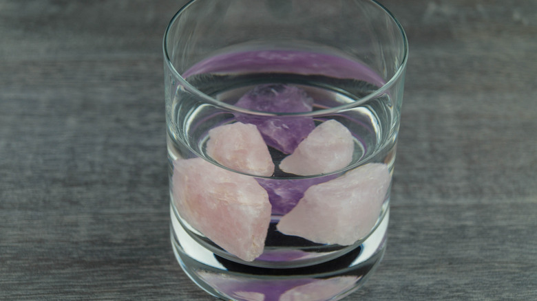 Crystals charging in water