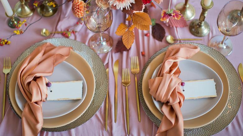 two place settings on table