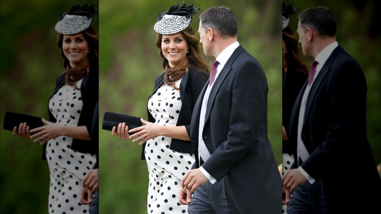 Princess Kate in polka-dot maternity dress