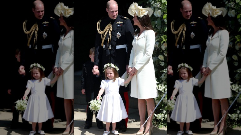 William, Charlotte, Kate in white