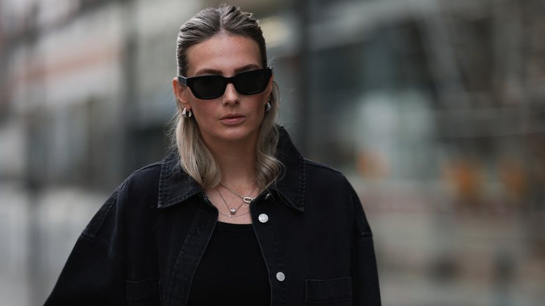 Kathrin Bommann wearing sunglasses