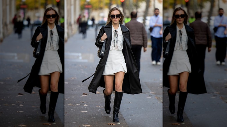 Girl in coat and boots