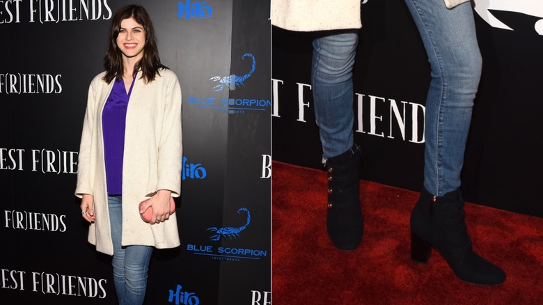 Alexandra Daddario skinny jeans boots