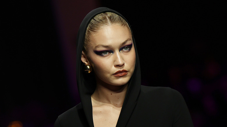 Gigi Hadid wearing oversized eyeliner