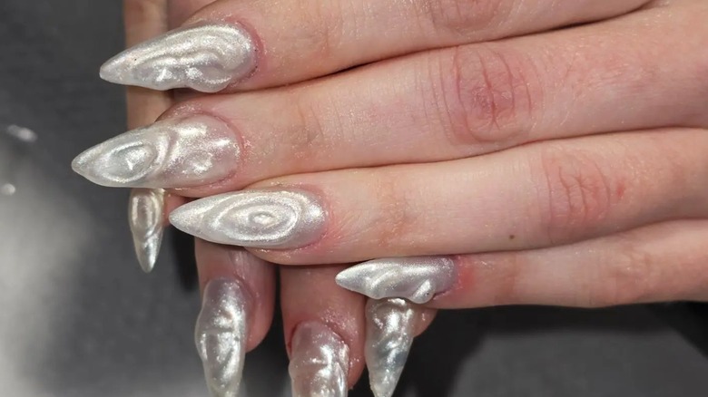 close up of oyster nails 