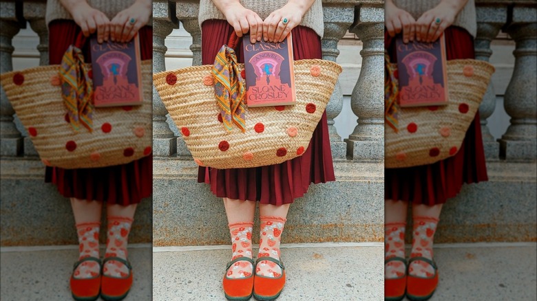 Strawberry socks and orange flats