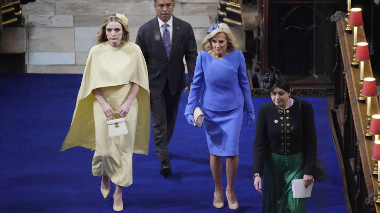 Biden family walking at coronation