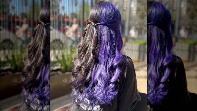 woman with purple Gemini hair