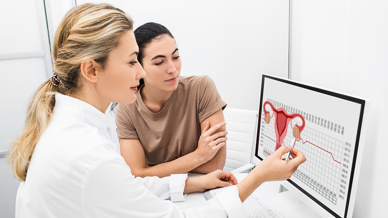 woman meeting with gynecologist