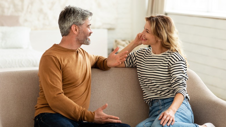 Couple in conversation