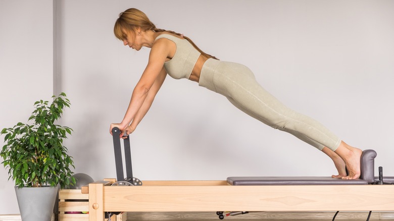 Woman doing pilates