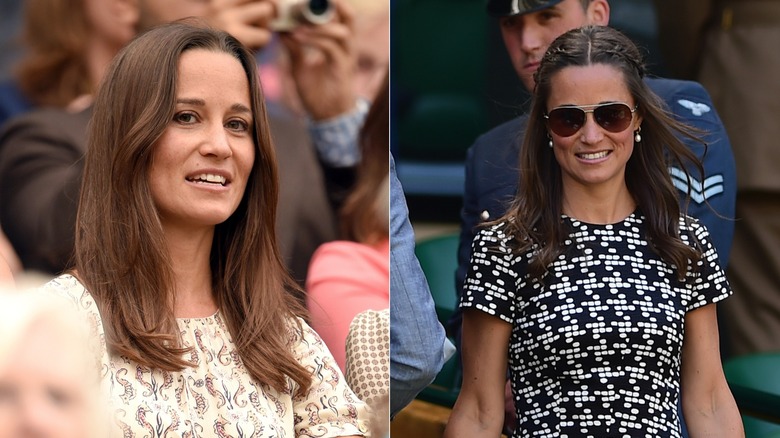 Pippa Middleton with a middle part