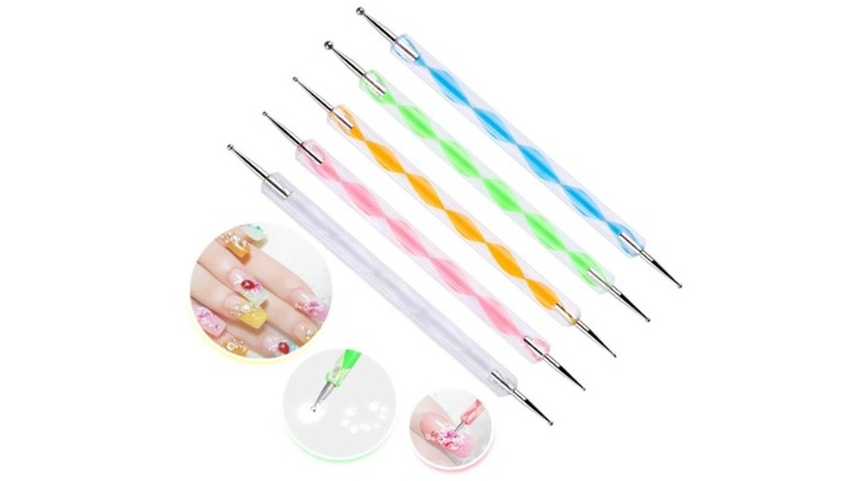 Colorful nail dot tools