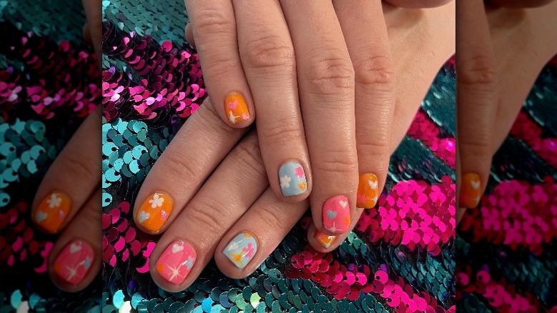 Short colorful nails from Instagram user @nailed_by_marisa