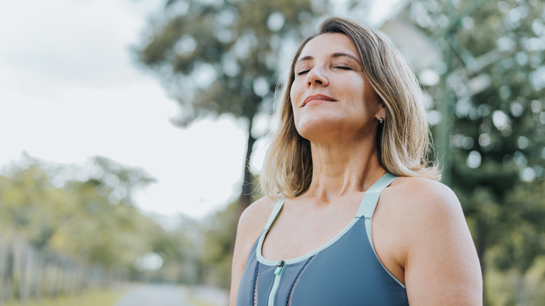 Woman enjoying nature 