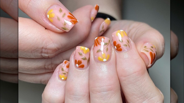 Porcelain nail manicure 