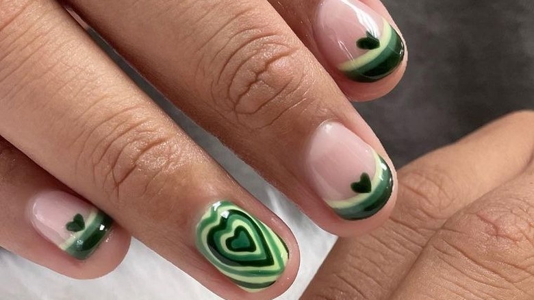 green Powerpuff manicure