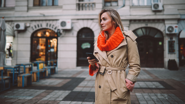 Classic khaki trench coat