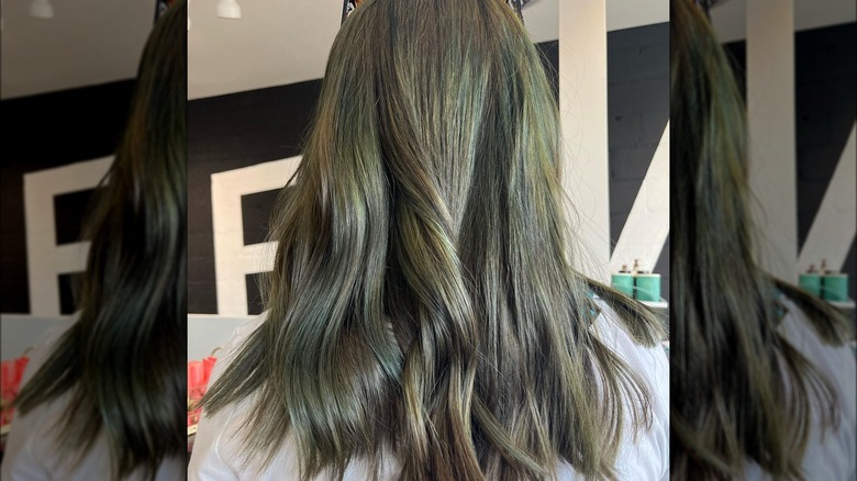 Moss green hair 