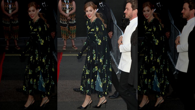 Princess Beatrice wearing a floral dress