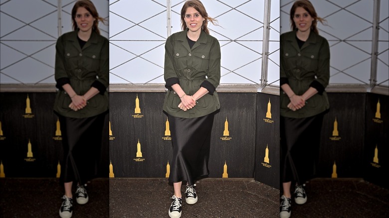 Princess Beatrice wearing Converse sneakers