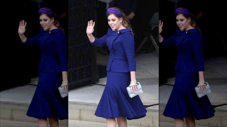 Princess Beatrice waving