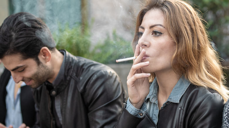 female smoking