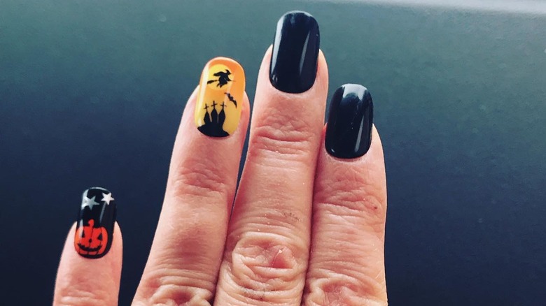 Halloween-inspired nail art