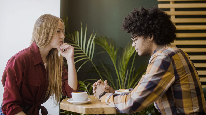 Couple having a tough conversation