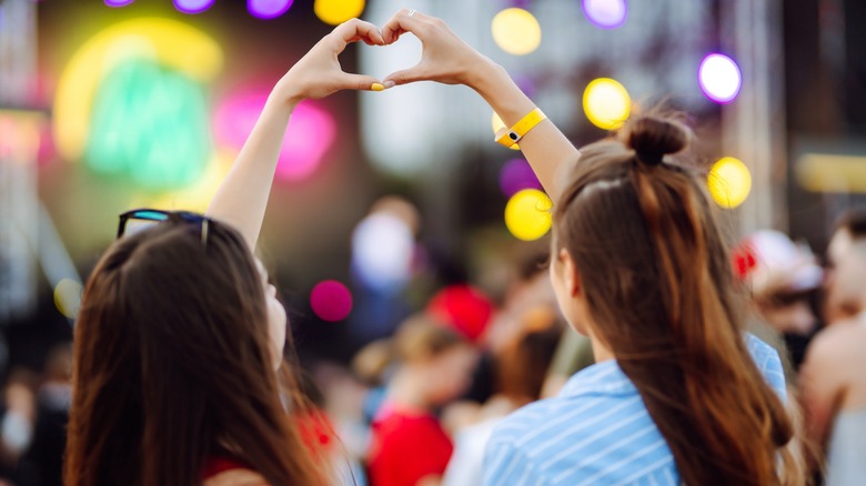 two young woman raving