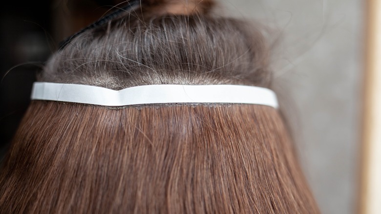 tape-in hair extensions