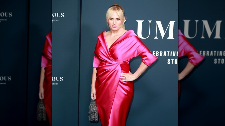 Rebel Wilson in pink dress