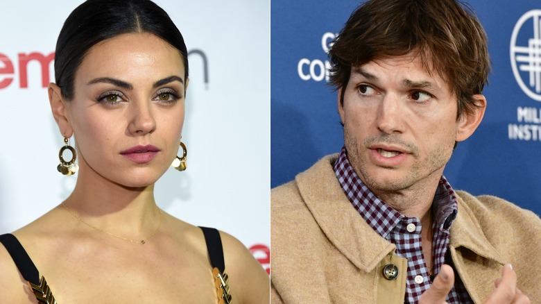 Mila Kunis and Ashton Kutcher side by side