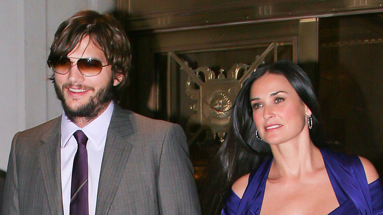 Ashton Kutcher with then-wife Demi Moore