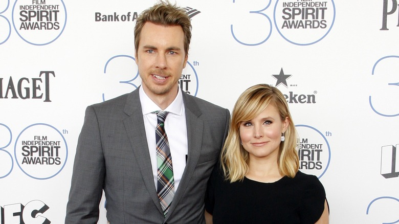 Dax Shepard Kristen Bell smiling