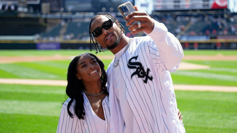 Simone Biles and Jonathan Owens