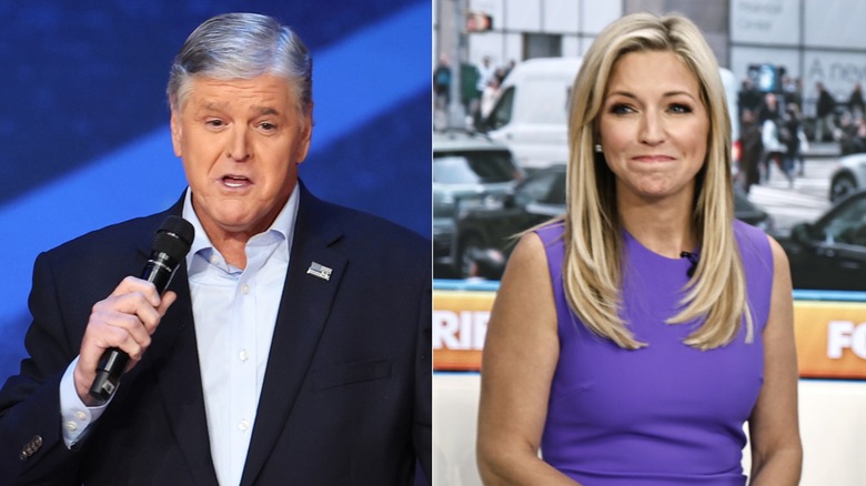 Sean Hannity and Ainsley Earhardt working