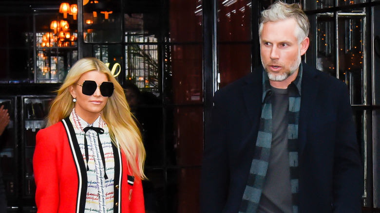 Jessica Simpson and Eric Johnson out and about together.